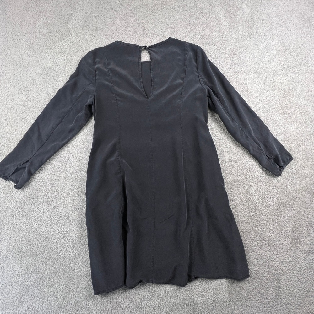 Everlane 100%‎ Silk Dress Womens XS Black Sandwashed Keyhole Back Minimalist - Picture 10 of 11